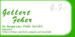 gellert feher business card