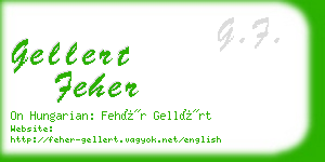 gellert feher business card